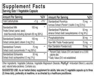 Solgar Herbal Liver Complex Label